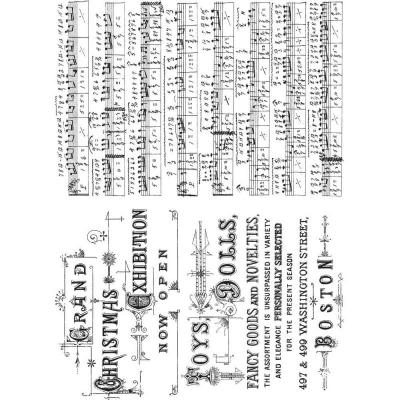 Stampers Anonymous Tim Holtz Cling Stamps - Music & Advert